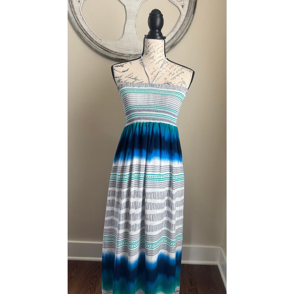 Fashion on earth Women’s Maxi Dress blue Size L